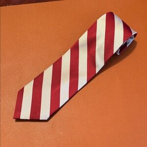Jos. A. Bank Bold Red and Silver Striped Tie